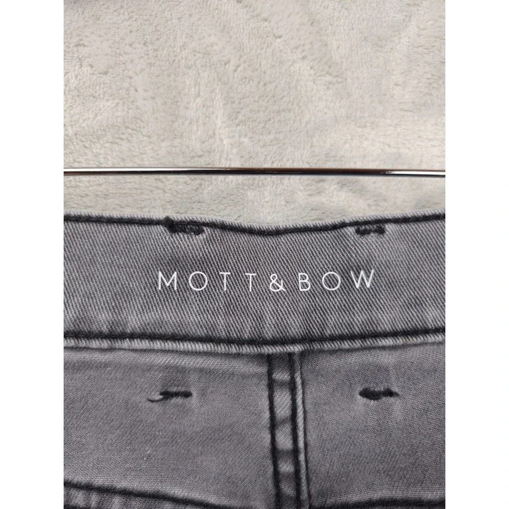 Mott And Bow Mens Stretch Slim Fit‎ Stone Gray Zipper Jeans Size 36x31.5